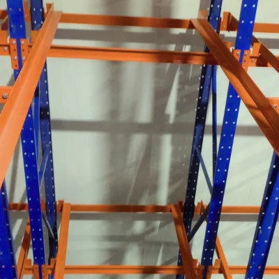 Acercamiento al riel del rack drive in